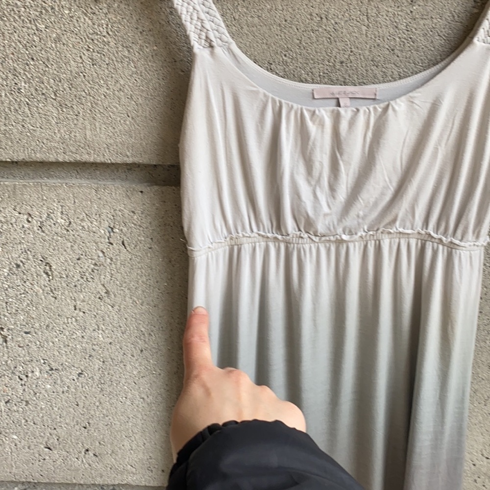 Gray Ombré Gradient Jersey Dress - Picture 9 of 10